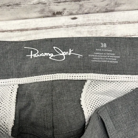 Panama Jack Shorts Men's Size 38 Gray Grey Golf 4 Way Stretch Beach Quick dry - Picture 7 of 10